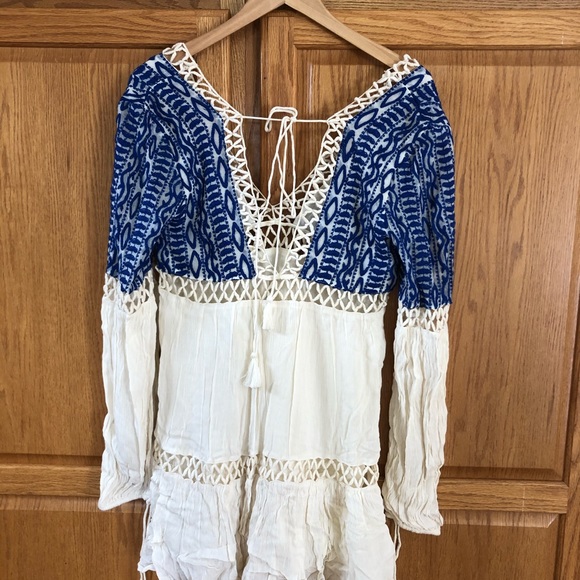 NWT Free People Embroidered Mini Dress - Picture 2 of 8